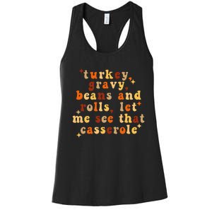 Funny Thanksgiving Casserole Apron Women's Racerback Tank