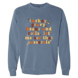 Funny Thanksgiving Casserole Apron Garment-Dyed Sweatshirt