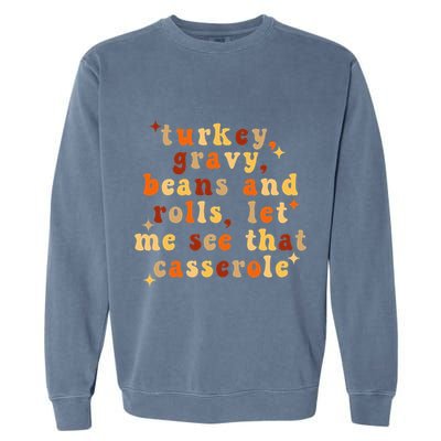 Funny Thanksgiving Casserole Apron Garment-Dyed Sweatshirt