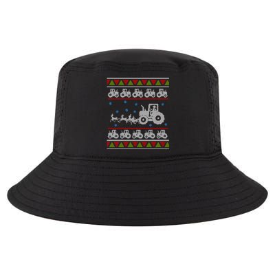 Farm Tractors Christmas Agriculture Holidays Winter Xmas Cute Gift Cool Comfort Performance Bucket Hat