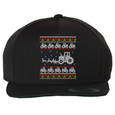 Farm Tractors Christmas Agriculture Holidays Winter Xmas Cute Gift Wool Snapback Cap