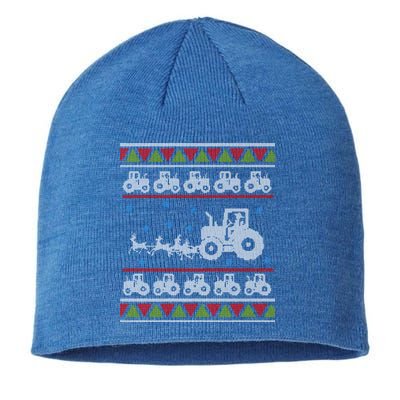 Farm Tractors Christmas Agriculture Holidays Winter Xmas Cute Gift Sustainable Beanie