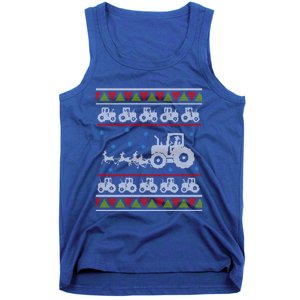 Farm Tractors Christmas Agriculture Holidays Winter Xmas Cute Gift Tank Top