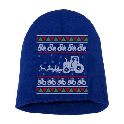 Farm Tractors Christmas Agriculture Holidays Winter Xmas Cute Gift Short Acrylic Beanie