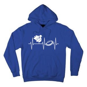 Football Turkey Cool Gift Thanksgiving Turkey And Football Gift Tall Hoodie