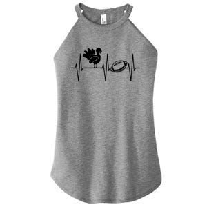 Football Turkey Cool Gift Thanksgiving Turkey And Football Gift Women's Perfect Tri Rocker Tank