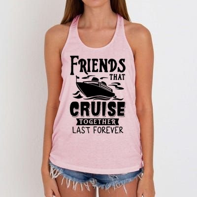 Friends That Cruise Together Last Forever Women's Knotted Racerback Tank