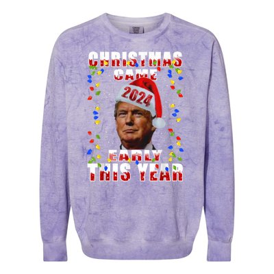 Funny Trump Christmas Came Early Voter Political Colorblast Crewneck Sweatshirt