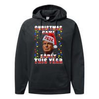 Funny Trump Christmas Came Early Voter Political Performance Fleece Hoodie