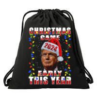 Funny Trump Christmas Came Early Voter Political Drawstring Bag