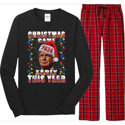 Funny Trump Christmas Came Early Voter Political Long Sleeve Pajama Set