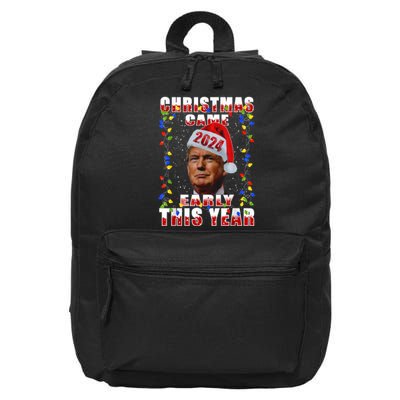 Funny Trump Christmas Came Early Voter Political 16 in Basic Backpack