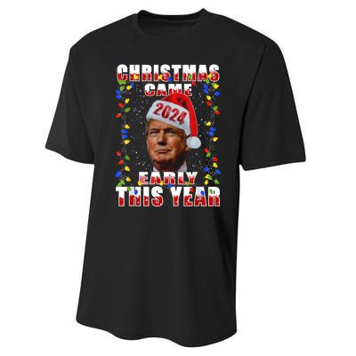 Funny Trump Christmas Came Early Voter Political Performance Sprint T-Shirt