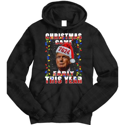 Funny Trump Christmas Came Early Voter Political Tie Dye Hoodie