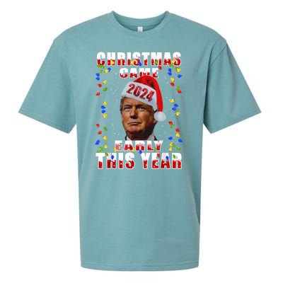 Funny Trump Christmas Came Early Voter Political Sueded Cloud Jersey T-Shirt