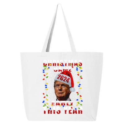 Funny Trump Christmas Came Early Voter Political 25L Jumbo Tote