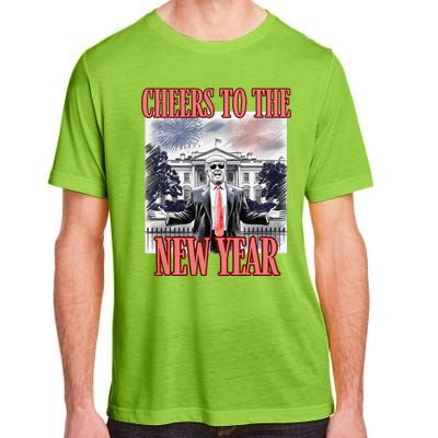 Funny Trump Cheers To The New Year Fireworks Outlaw Won Adult ChromaSoft Performance T-Shirt