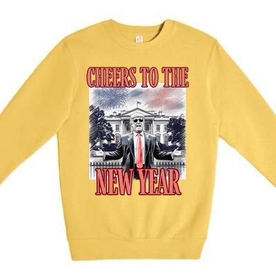 Funny Trump Cheers To The New Year Fireworks Outlaw Won Premium Crewneck Sweatshirt