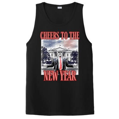 Funny Trump Cheers To The New Year Fireworks Outlaw Won PosiCharge Competitor Tank