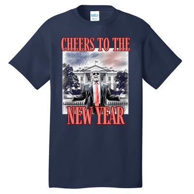 Funny Trump Cheers To The New Year Fireworks Outlaw Won Tall T-Shirt