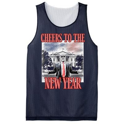 Funny Trump Cheers To The New Year Fireworks Outlaw Won Mesh Reversible Basketball Jersey Tank