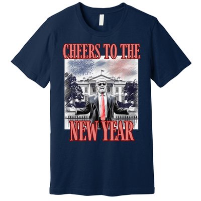 Funny Trump Cheers To The New Year Fireworks Outlaw Won Premium T-Shirt