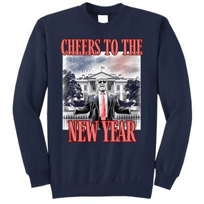 Funny Trump Cheers To The New Year Fireworks Outlaw Won Tall Sweatshirt