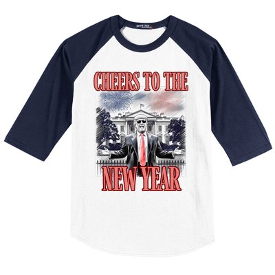 Funny Trump Cheers To The New Year Fireworks Outlaw Won Baseball Sleeve Shirt