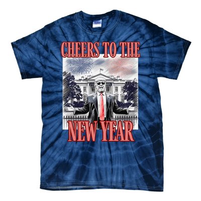 Funny Trump Cheers To The New Year Fireworks Outlaw Won Tie-Dye T-Shirt