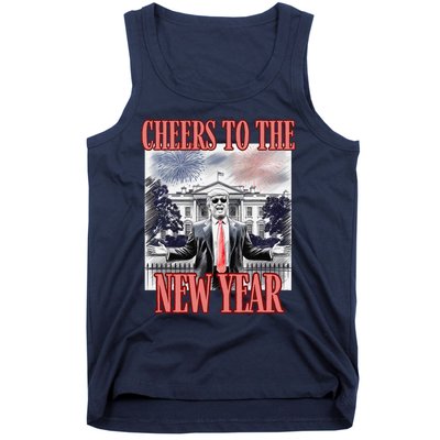 Funny Trump Cheers To The New Year Fireworks Outlaw Won Tank Top