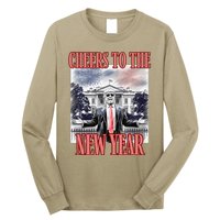 Funny Trump Cheers To The New Year Fireworks Outlaw Won Long Sleeve Shirt