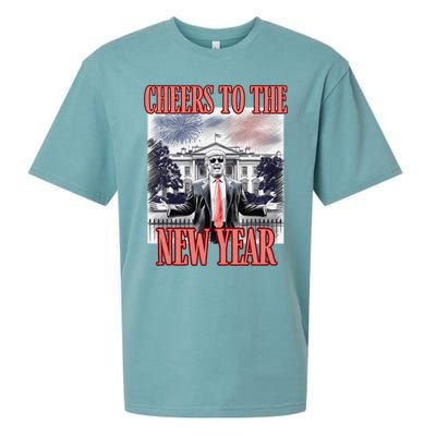 Funny Trump Cheers To The New Year Fireworks Outlaw Won Sueded Cloud Jersey T-Shirt