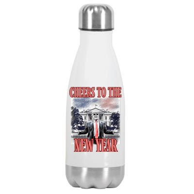 Funny Trump Cheers To The New Year Fireworks Outlaw Won Stainless Steel Insulated Water Bottle