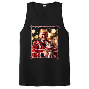 Funny Trump Christmas Sweater For Cat Lovers PosiCharge Competitor Tank