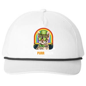 Funny Toyger Cat Lepurrchaun St Patricks Day Gift Snapback Five-Panel Rope Hat