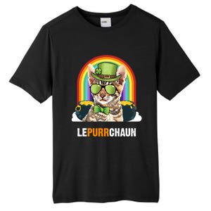 Funny Toyger Cat Lepurrchaun St Patricks Day Gift Tall Fusion ChromaSoft Performance T-Shirt