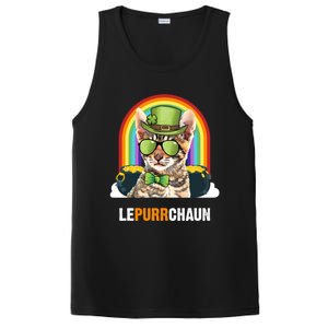 Funny Toyger Cat Lepurrchaun St Patricks Day Gift PosiCharge Competitor Tank