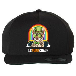 Funny Toyger Cat Lepurrchaun St Patricks Day Gift Wool Snapback Cap