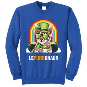 Funny Toyger Cat Lepurrchaun St Patricks Day Gift Sweatshirt