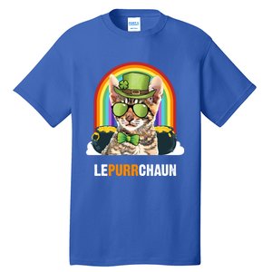 Funny Toyger Cat Lepurrchaun St Patricks Day Gift Tall T-Shirt