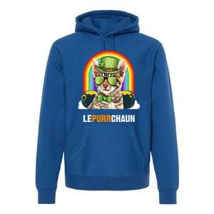 Funny Toyger Cat Lepurrchaun St Patricks Day Gift Premium Hoodie