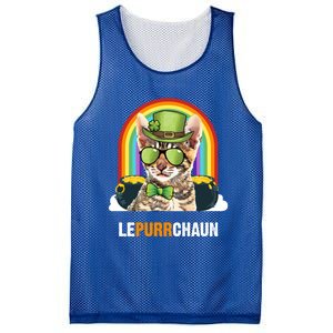 Funny Toyger Cat Lepurrchaun St Patricks Day Gift Mesh Reversible Basketball Jersey Tank