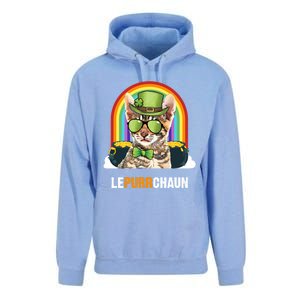 Funny Toyger Cat Lepurrchaun St Patricks Day Gift Unisex Surf Hoodie