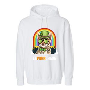 Funny Toyger Cat Lepurrchaun St Patricks Day Gift Garment-Dyed Fleece Hoodie