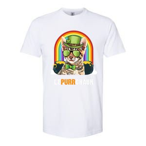 Funny Toyger Cat Lepurrchaun St Patricks Day Gift Softstyle CVC T-Shirt