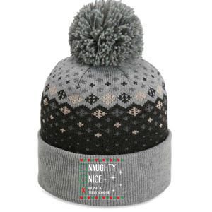 Funny Trendy Christmas Xmas Naughty Nice Being A Silly Goose The Baniff Cuffed Pom Beanie