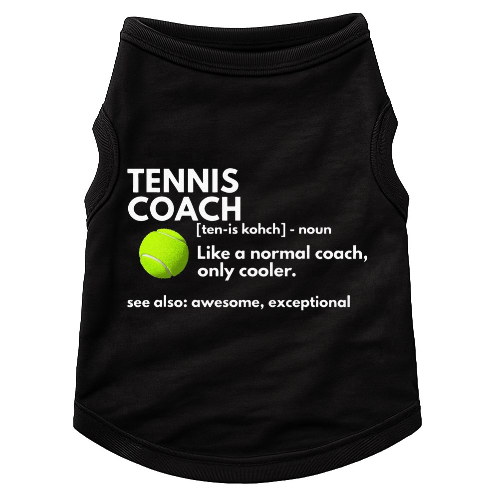 Funny Tennis Coach Definition Coaching Gift Doggie Tank