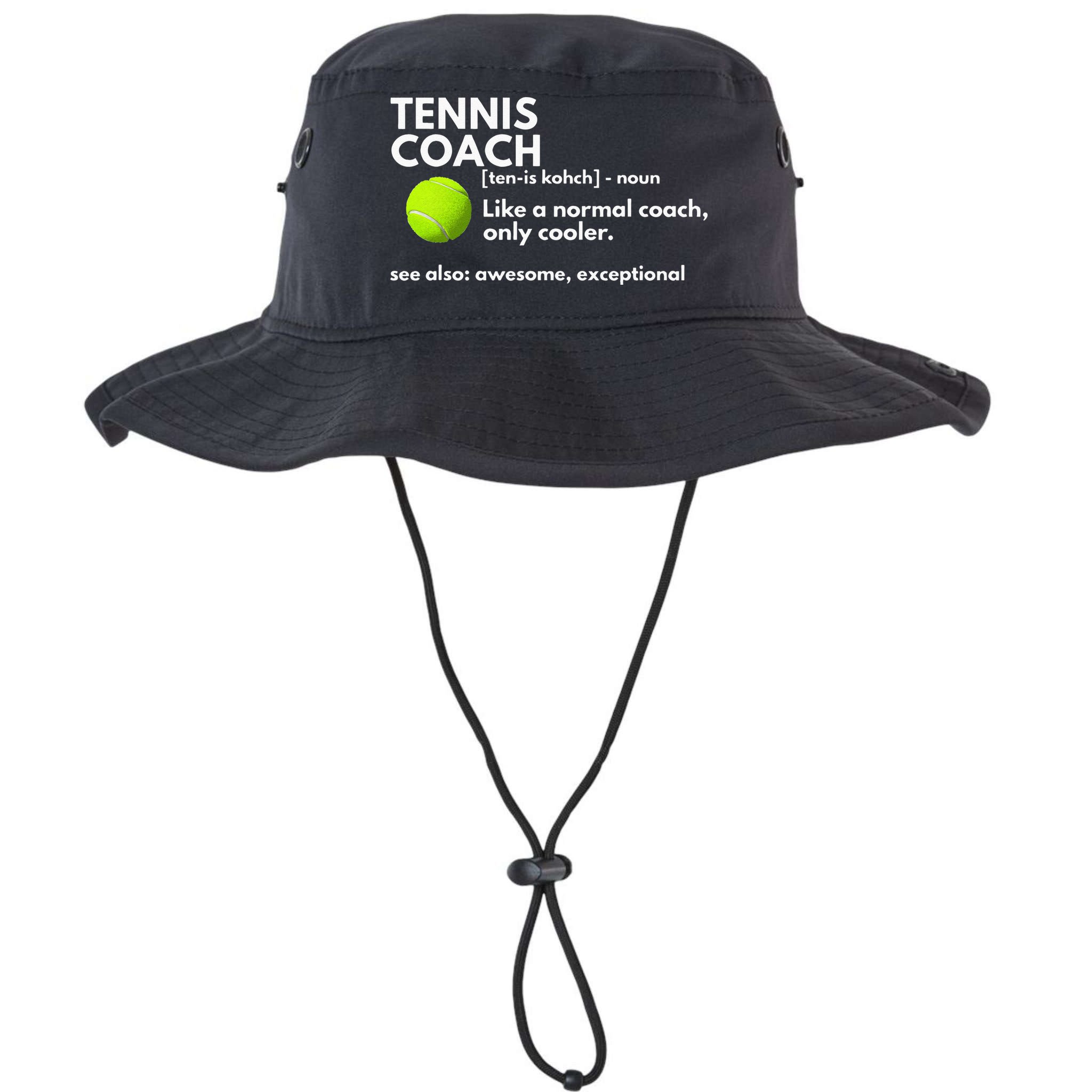 Funny Tennis Coach Definition Coaching Gift Bucket Hat