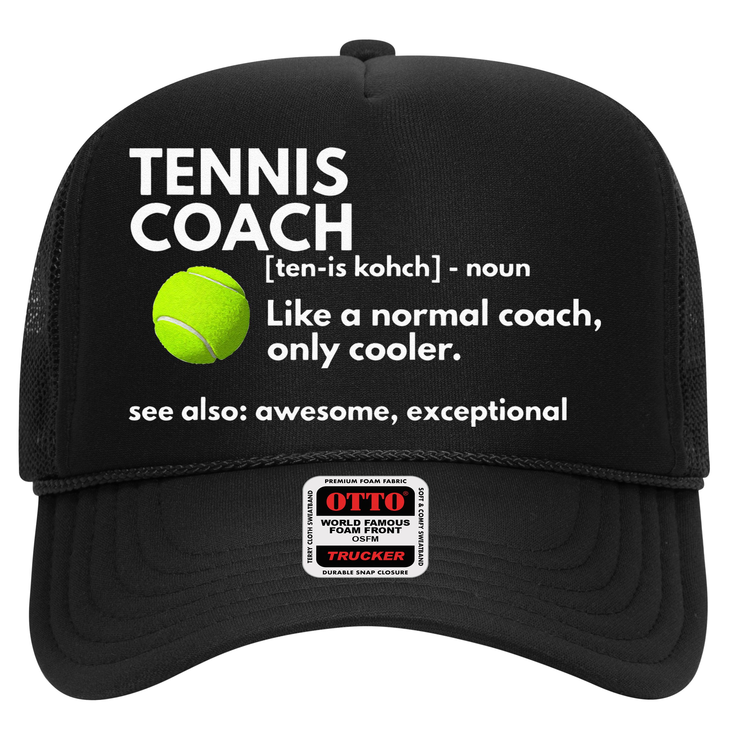 Funny Tennis Coach Definition Coaching Gift Hat