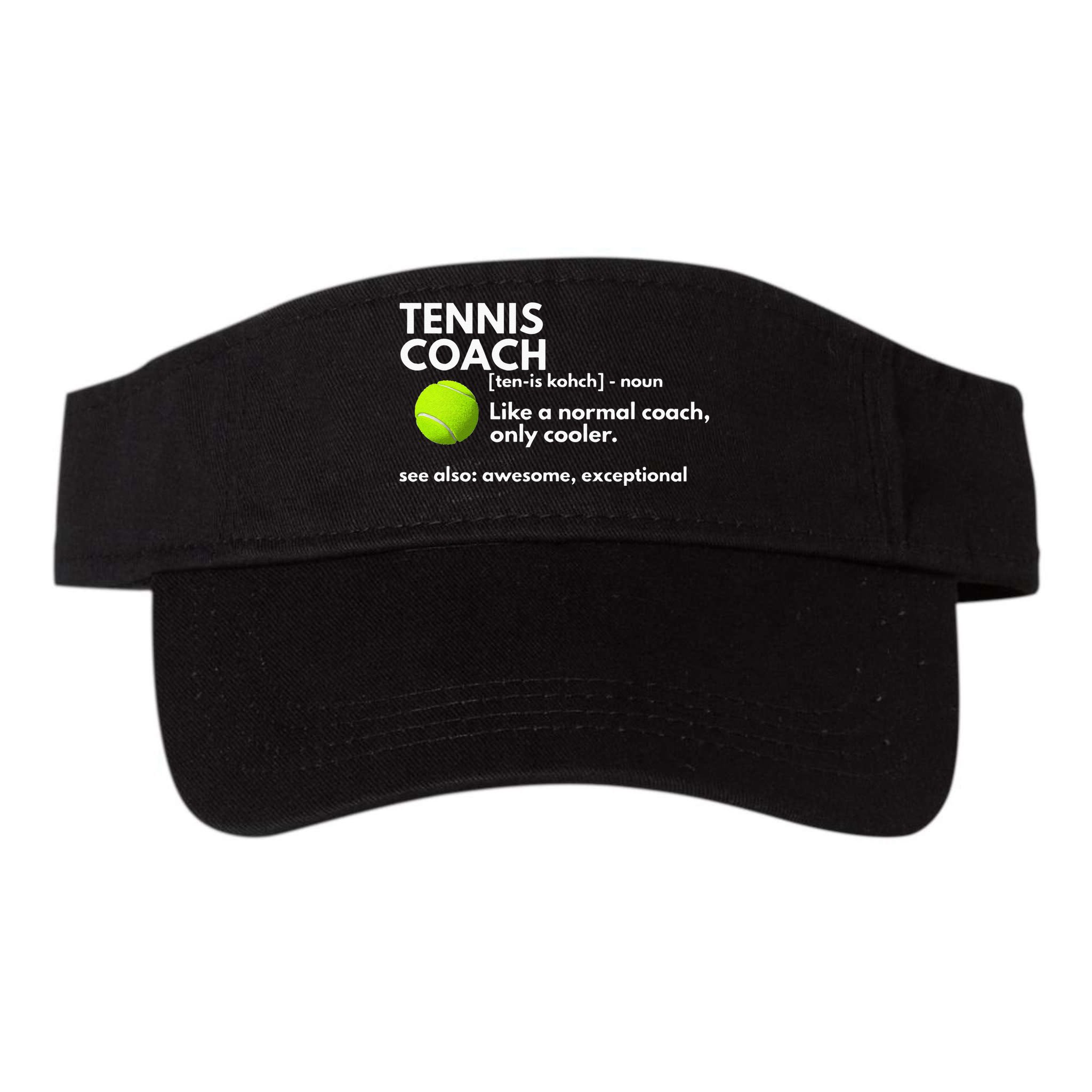 Funny Tennis Coach Definition Coaching Gift Visor
